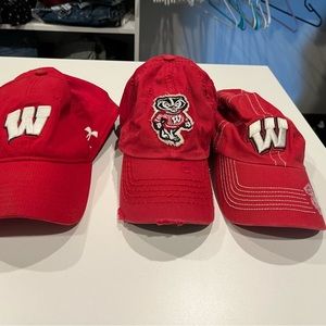 3- Wisconsin Badger hats
